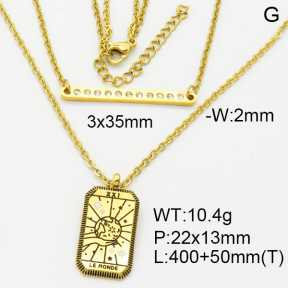 SS Necklace  3N4002151bhil-908