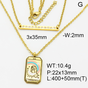 SS Necklace  3N4002152bhil-908