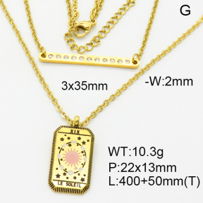 SS Necklace  3N4002153bhil-908