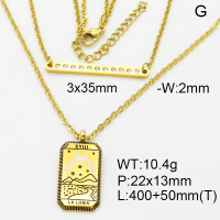 SS Necklace  3N4002156bhil-908