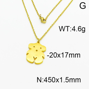 SS Bear Necklace  TN5000002aajl-698