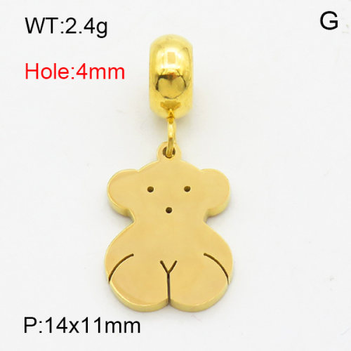 SS Bear Pendants  TP3000512aaki-908