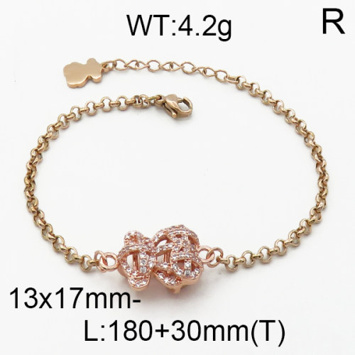 SS Bear Bracelets  TB5000033aivb-659