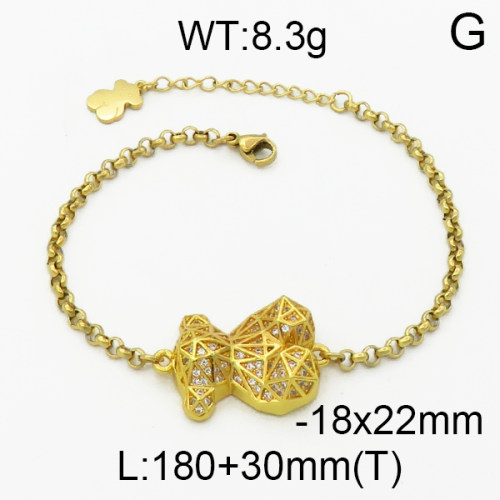 SS Bear Bracelets  TB5000035vihb-659