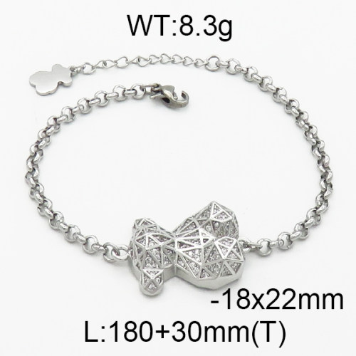 SS Bear Bracelets  TB5000037ahpv-659