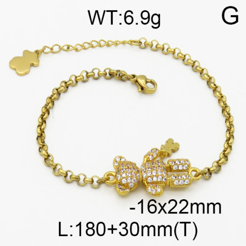 SS Bear Bracelets  TB5000041aivb-659