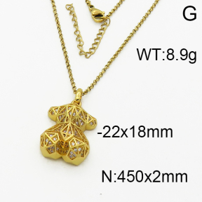 SS Bear Necklaces  TN5000041biib-659