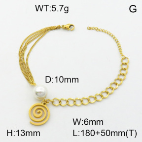 SS Bracelet  3B3002590bbov-610