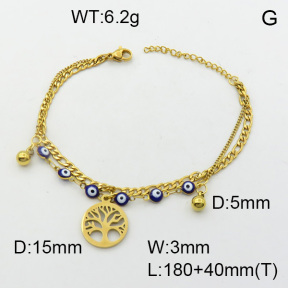 SS Bracelet  3B3002597vbpb-610