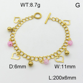 SS Bracelet  3B4002605bhbl-610