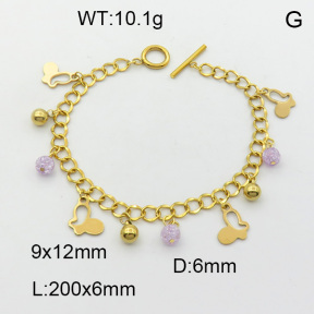 SS Bracelet  3B4002607bhbl-610