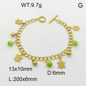 SS Bracelet  3B4002609bhbl-610