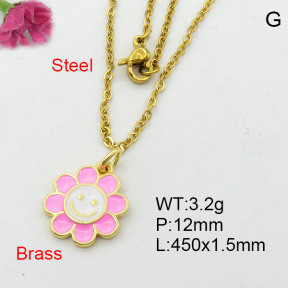 Fashion Brass Necklace  F3N300456avja-L017