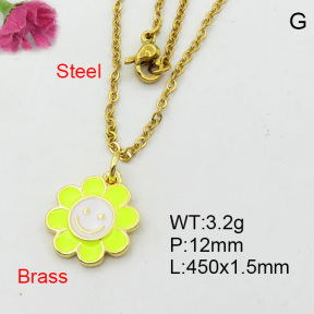 Fashion Brass Necklace  F3N300457avja-L017