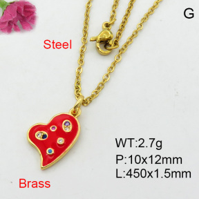 Fashion Brass Necklace  F3N404143avja-L017