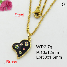 Fashion Brass Necklace  F3N404144avja-L017