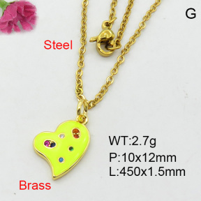 Fashion Brass Necklace  F3N404145avja-L017