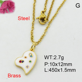 Fashion Brass Necklace  F3N404146avja-L017