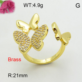 Fashion Brass Ring  F3R400797vbmb-L017