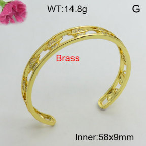 Fashion Brass Bangle  F3BA40938biib-J111