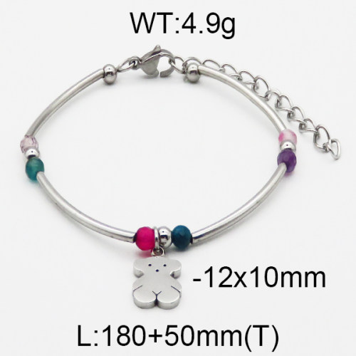 SS Bear Bracelets  TB5000054vbpb-308