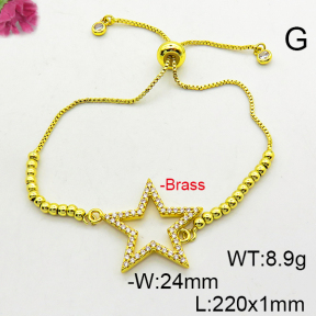 Fashion Brass Bracelet  F6B404754bbml-L024