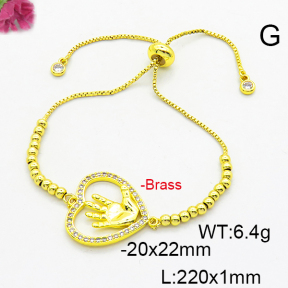 Fashion Brass Bracelet  F6B404756bbml-L024