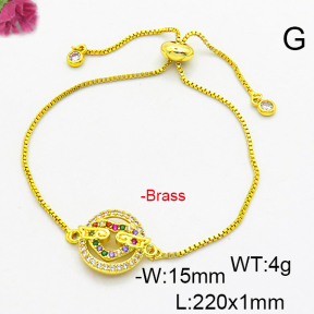 Fashion Brass Bracelet  F6B404758vbnl-L024