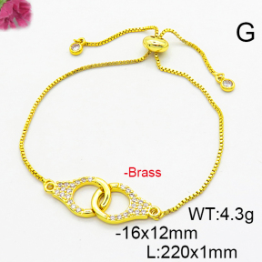 Fashion Brass Bracelet  F6B404762vbmb-L024