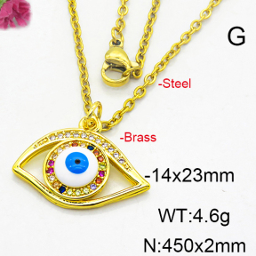 Fashion Brass Necklace  F6N300315aajl-L024