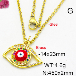 Fashion Brass Necklace  F6N300316aajl-L024