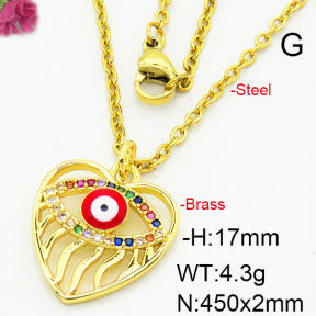 Fashion Brass Necklace  F6N300320aajl-L024
