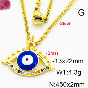 Fashion Brass Necklace  F6N300322aajl-L024