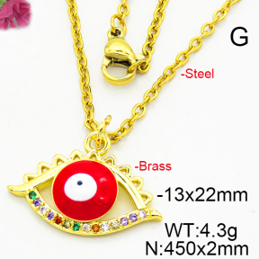 Fashion Brass Necklace  F6N300323aajl-L024