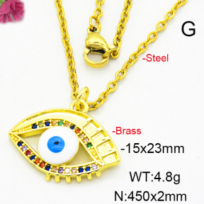 Fashion Brass Necklace  F6N300324aajl-L024