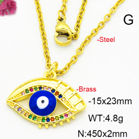 Fashion Brass Necklace  F6N300325aajl-L024