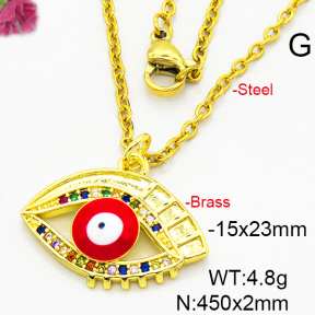 Fashion Brass Necklace  F6N300326aajl-L024