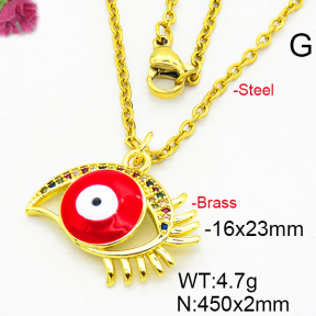 Fashion Brass Necklace  F6N300327aajl-L024