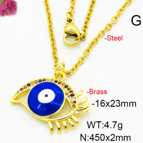 Fashion Brass Necklace  F6N300329aajl-L024