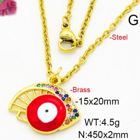Fashion Brass Necklace  F6N300330aajl-L024