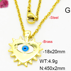 Fashion Brass Necklace  F6N300333avja-L024