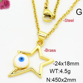Fashion Brass Necklace  F6N300334avja-L024