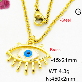 Fashion Brass Necklace  F6N300335avja-L024