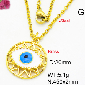 Fashion Brass Necklace  F6N300336avja-L024