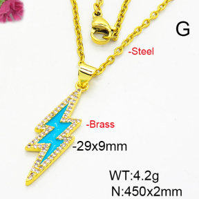 Fashion Brass Necklace  F6N300338aajl-L024