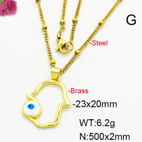 Fashion Brass Necklace  F6N300343avja-L024