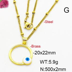 Fashion Brass Necklace  F6N300344avja-L024