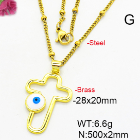 Fashion Brass Necklace  F6N300345avja-L024