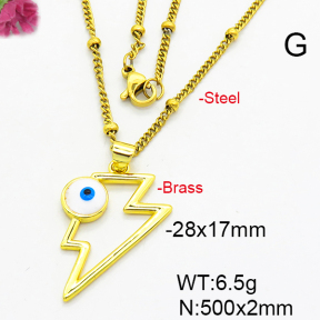 Fashion Brass Necklace  F6N300346avja-L024