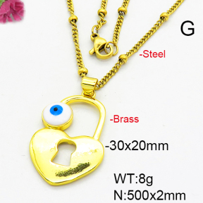 Fashion Brass Necklace  F6N300347avja-L024